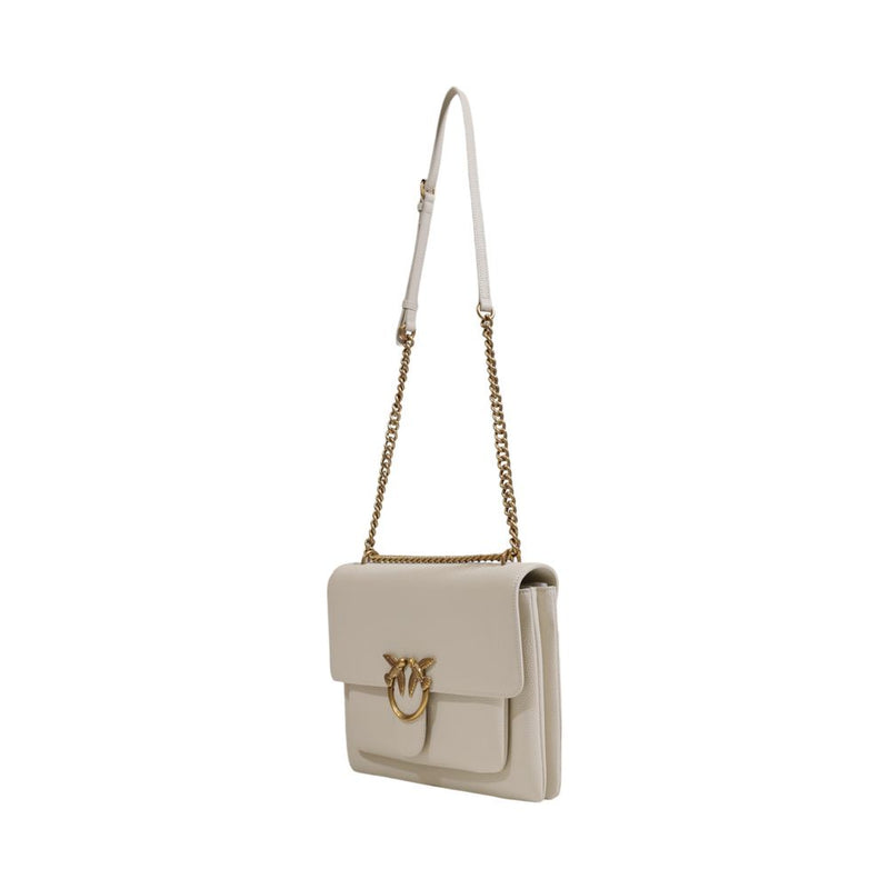 White Leather Handbag PINKO