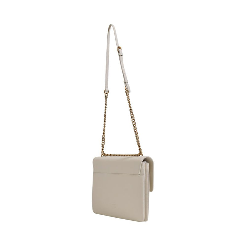 White Leather Handbag PINKO