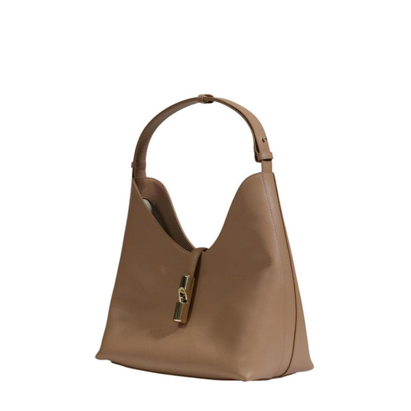 Beige Leather Handbag Furla