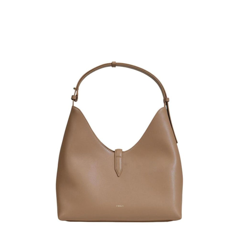 Beige Leather Handbag Furla