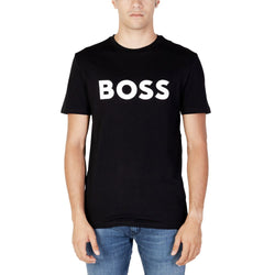 Black Cotton T-Shirt Hugo Boss