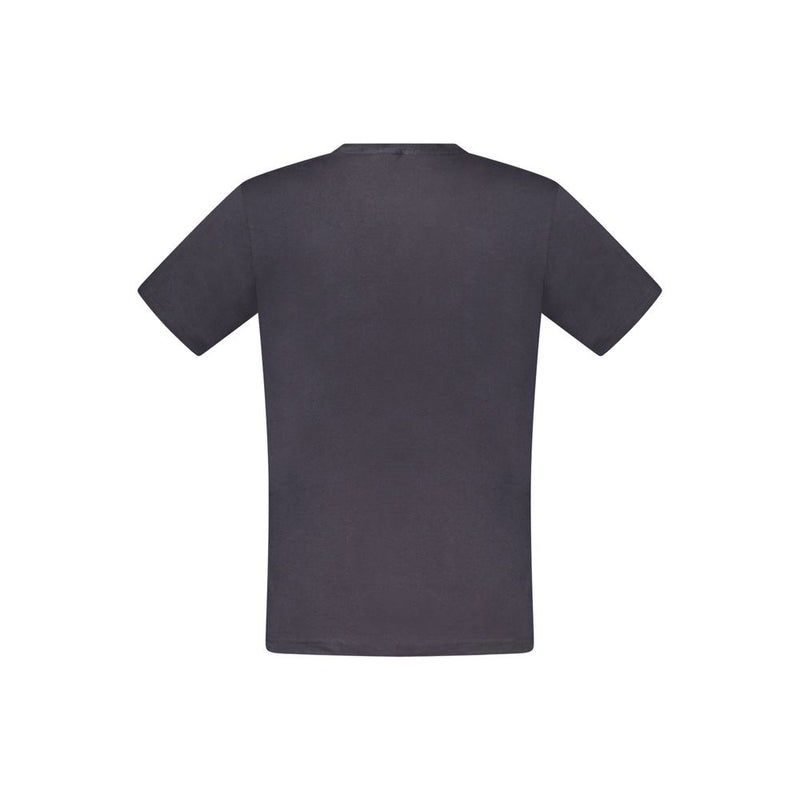 Blue Cotton Men T-Shirt