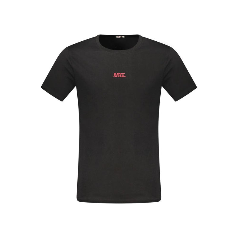 Black Cotton T-Shirt Rifle