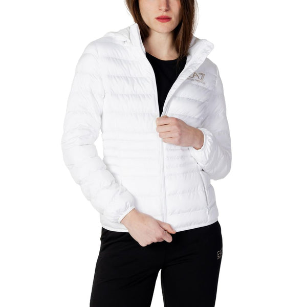 White Polyester Jackets & Coat EA7 Emporio Armani