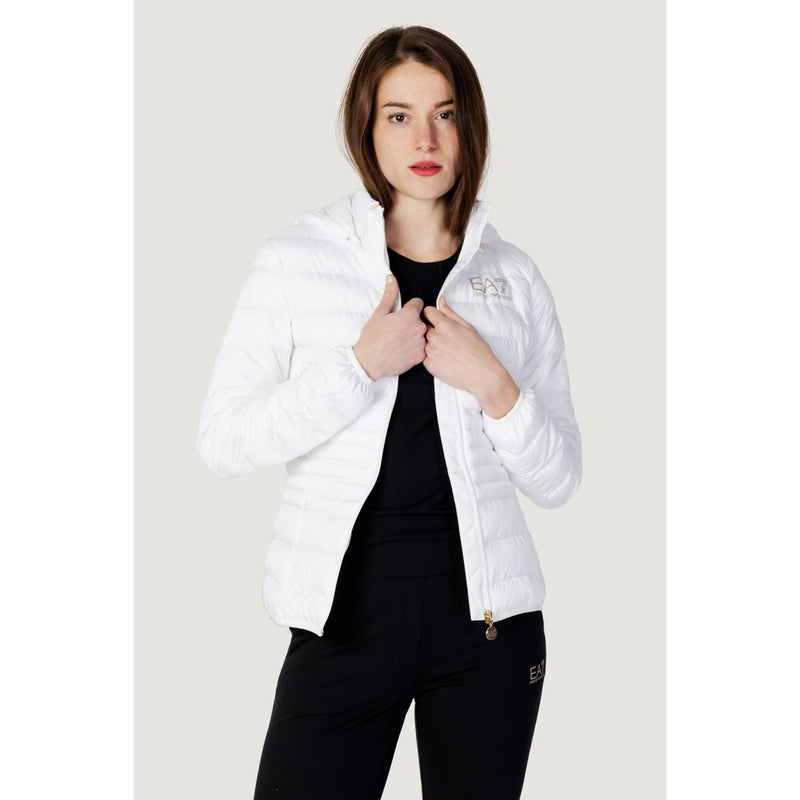 White Polyester Jackets & Coat EA7 Emporio Armani