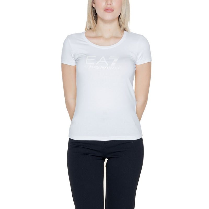 Cream Cotton Tops & T-Shirt EA7 Emporio Armani