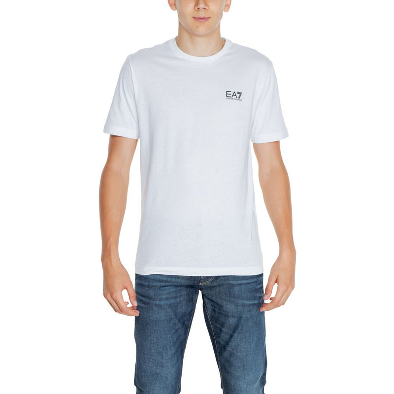 White Cotton T-Shirt EA7 Emporio Armani