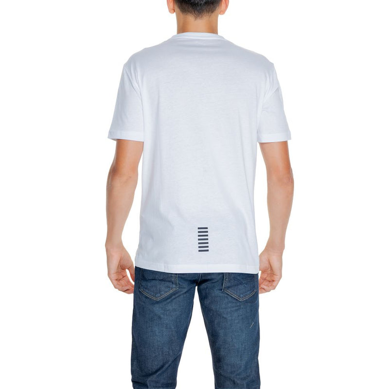 White Cotton T-Shirt EA7 Emporio Armani