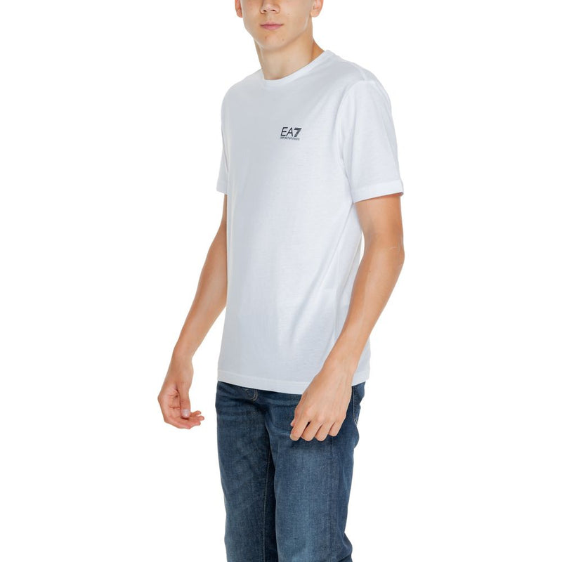 White Cotton T-Shirt EA7 Emporio Armani