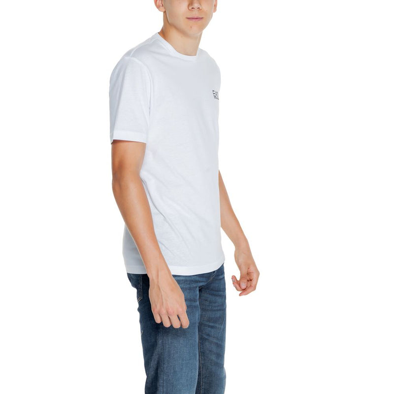 White Cotton T-Shirt EA7 Emporio Armani