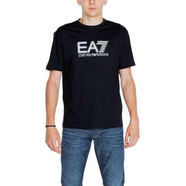 Black Cotton T-Shirt EA7 Emporio Armani