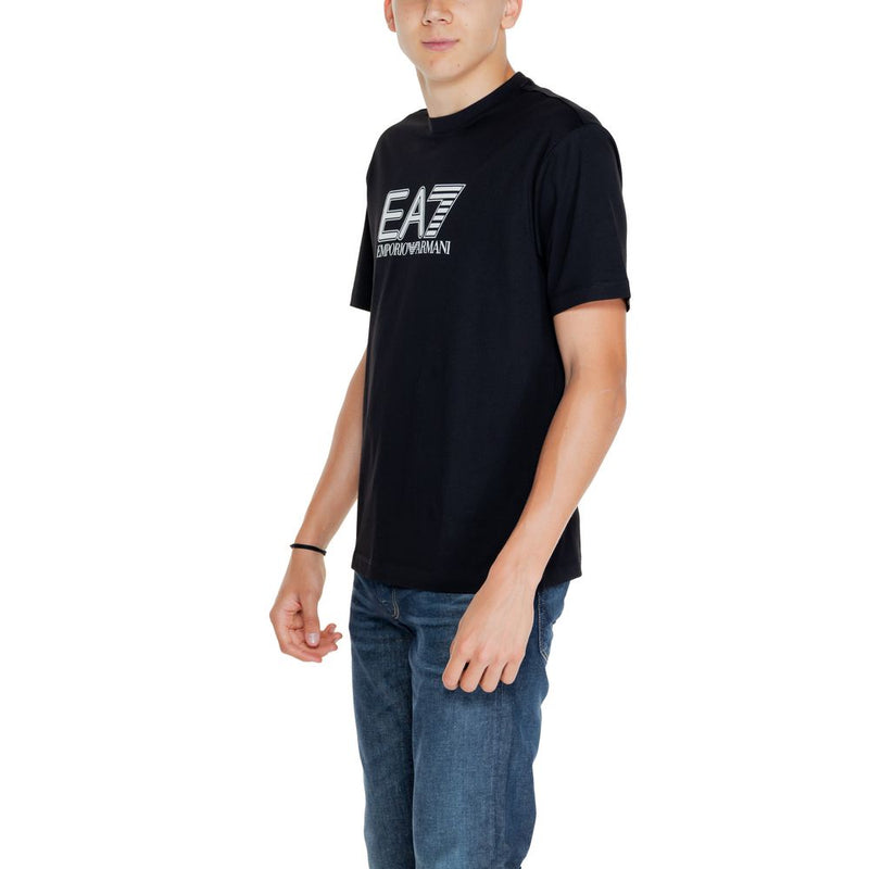 Black Cotton T-Shirt EA7 Emporio Armani