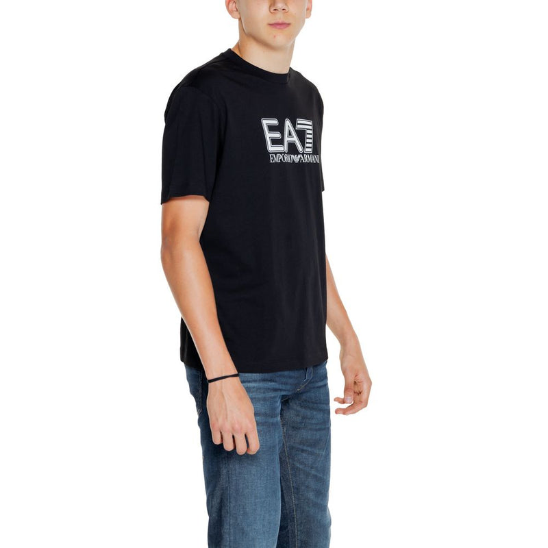 Black Cotton T-Shirt EA7 Emporio Armani