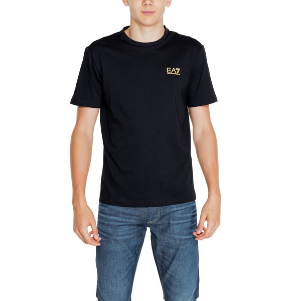 Black Cotton T-Shirt EA7 Emporio Armani