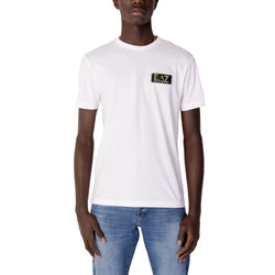 White Cotton T-Shirt EA7 Emporio Armani