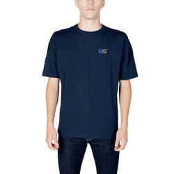 Blue Cotton T-Shirt EA7 Emporio Armani