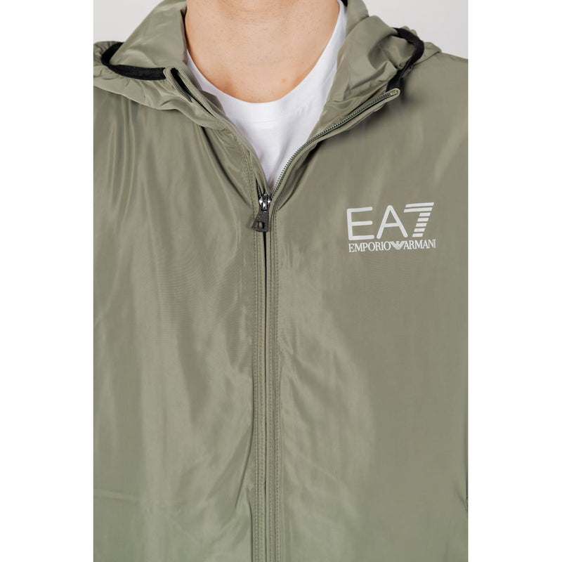 Green Polyester Jacket EA7 Emporio Armani