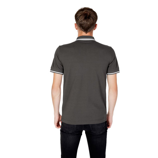 Gray Cotton Polo Shirt EA7 Emporio Armani