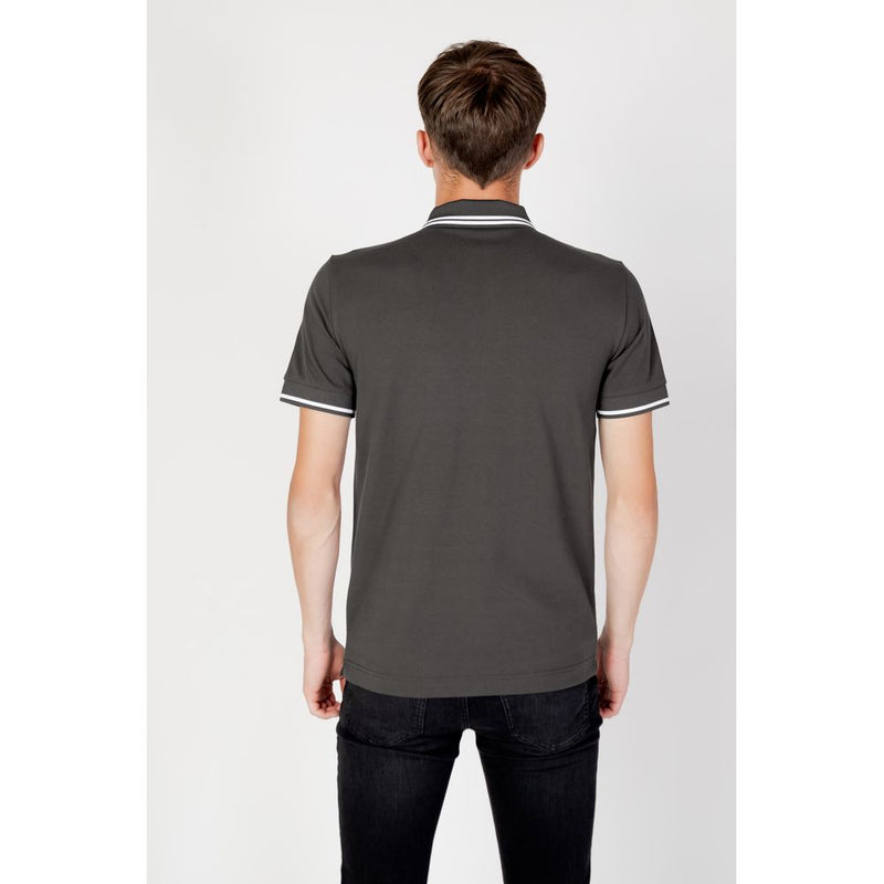 Gray Cotton Polo Shirt EA7 Emporio Armani