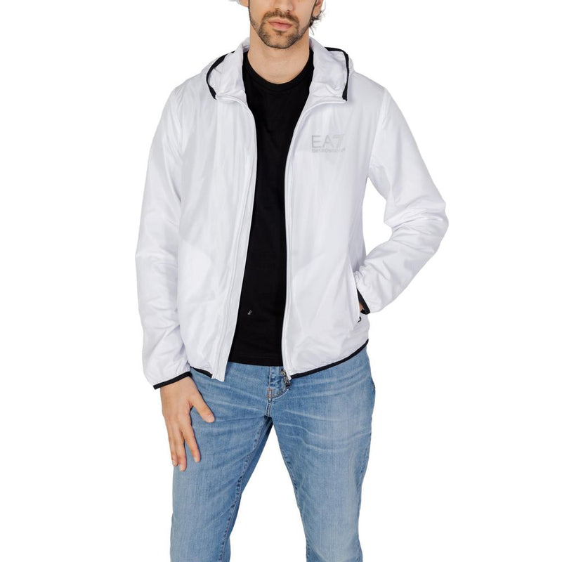 White Polyester Jacket EA7 Emporio Armani