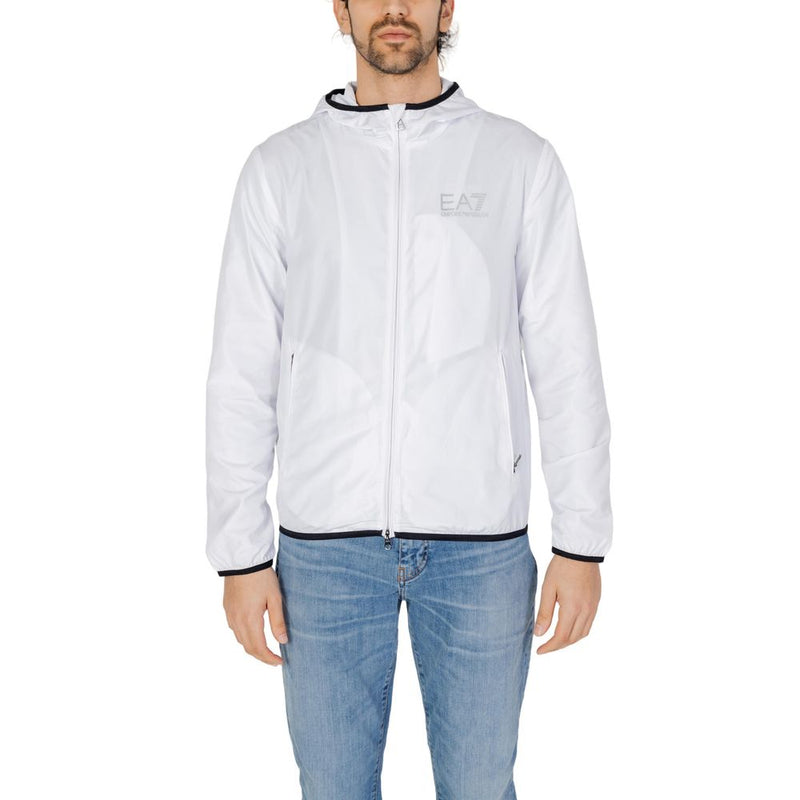 White Polyester Jacket EA7 Emporio Armani