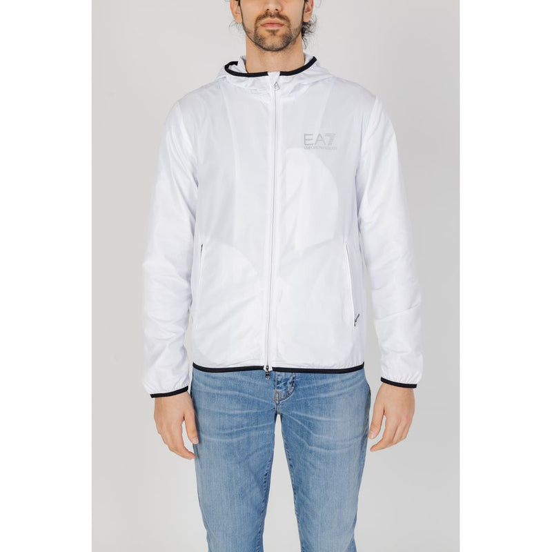 White Polyester Jacket EA7 Emporio Armani