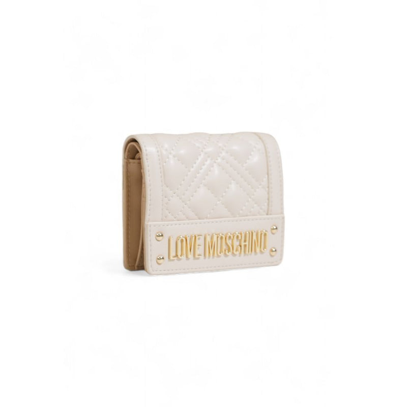 Beige Polyethylene Wallet Love Moschino