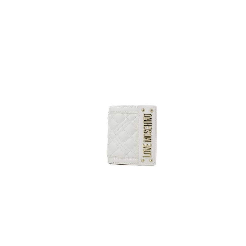 White Polyethylene Wallet Love Moschino