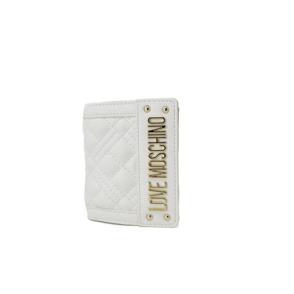 White Polyethylene Wallet Love Moschino