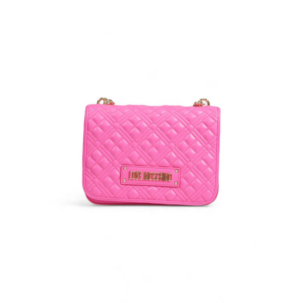 Pink Polyethylene Handbag Love Moschino