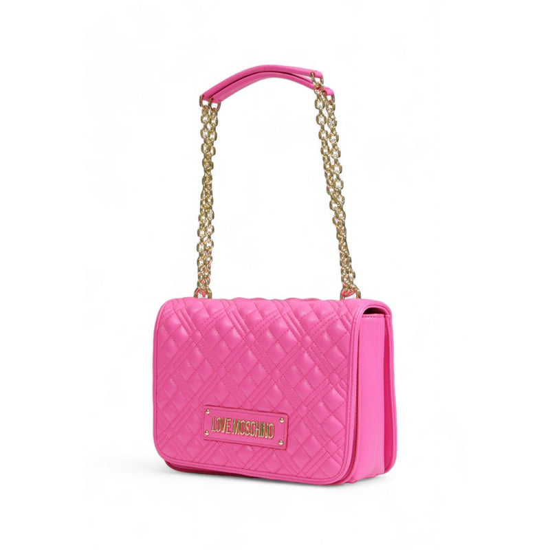 Pink Polyethylene Handbag Love Moschino