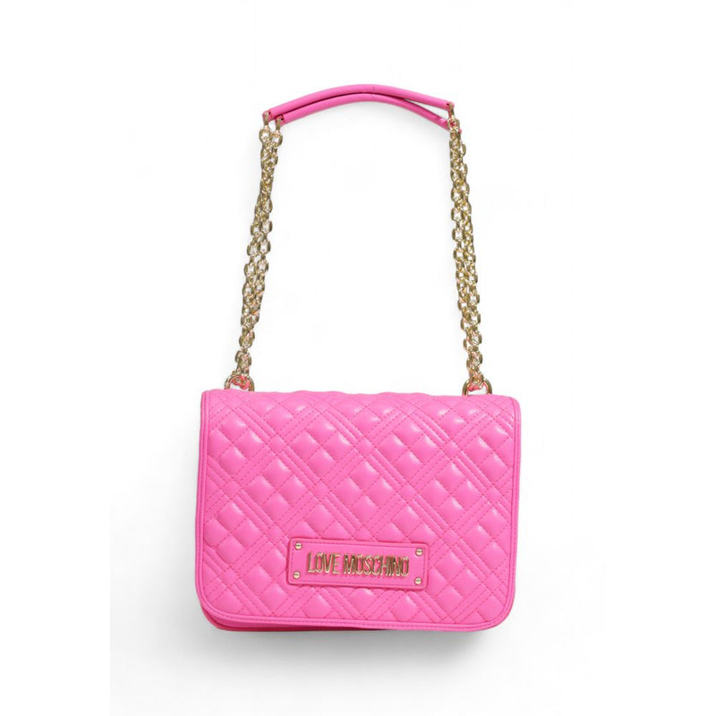 Pink Polyethylene Handbag Love Moschino