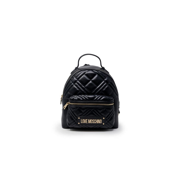 Black Polyethylene Backpack Love Moschino