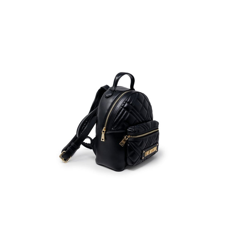 Black Polyethylene Backpack Love Moschino