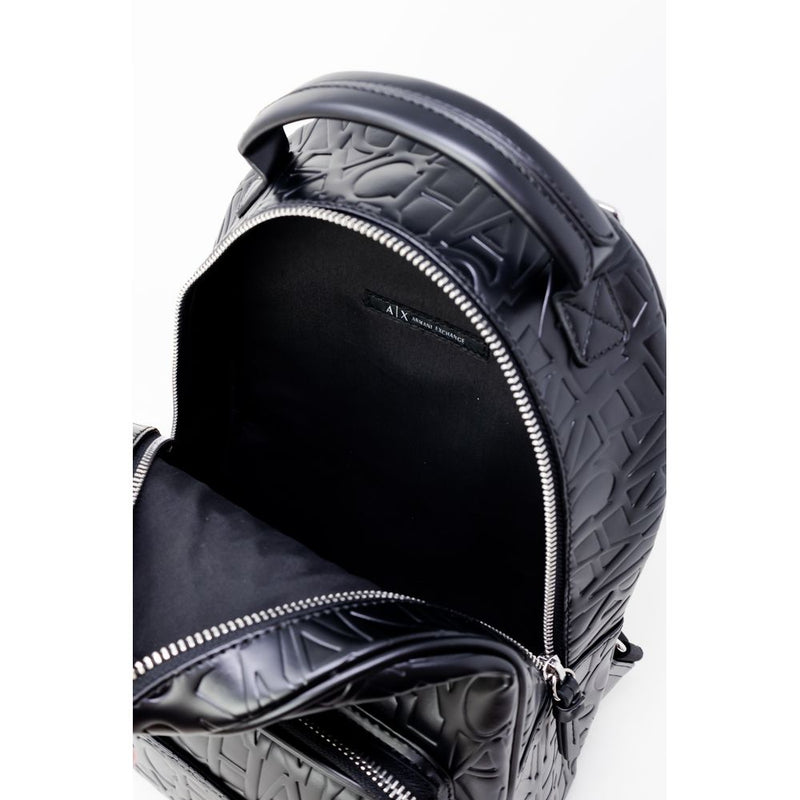 Black Polyester Backpack Armani Exchange