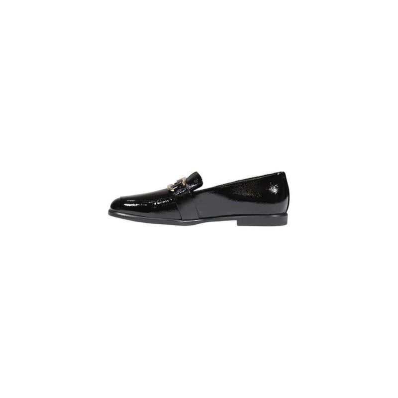 Black Leather Flat Shoe Furla