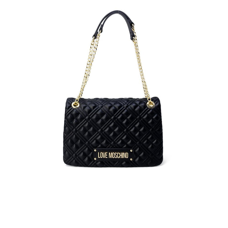 Gold Polyethylene Handbag Love Moschino