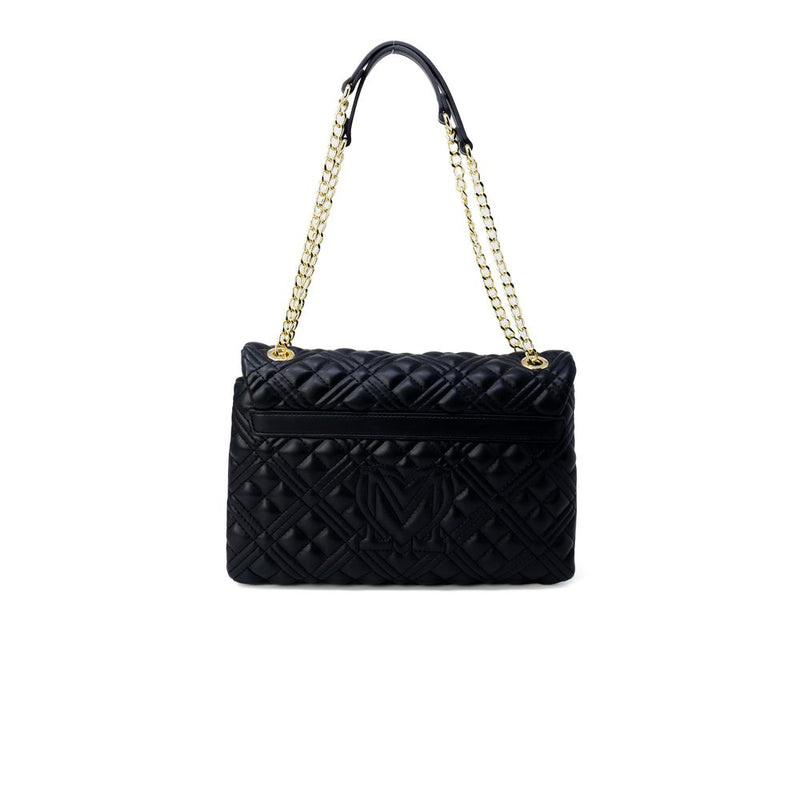 Gold Polyethylene Handbag Love Moschino