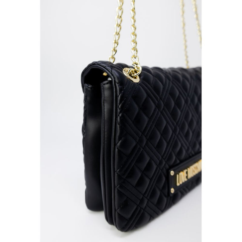 Gold Polyethylene Handbag Love Moschino