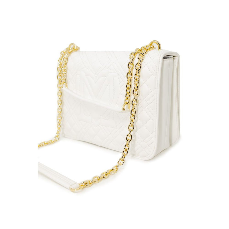 White Polyethylene Handbag Love Moschino