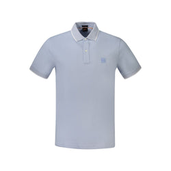 Light Blue Cotton Polo Shirt Hugo Boss