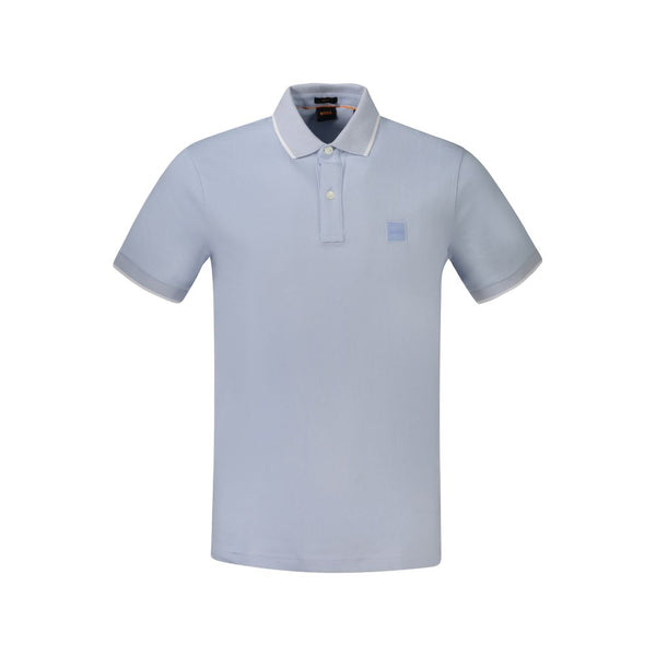 Light Blue Cotton Polo Shirt Hugo Boss