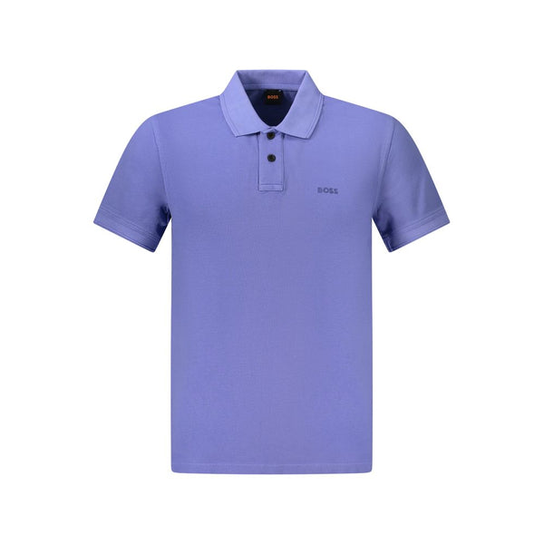 Blue Cotton Polo Shirt Hugo Boss