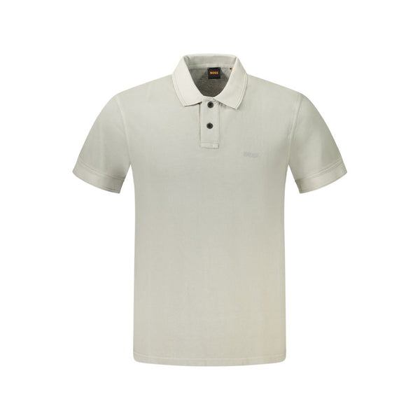 Gray Cotton Polo Shirt Hugo Boss