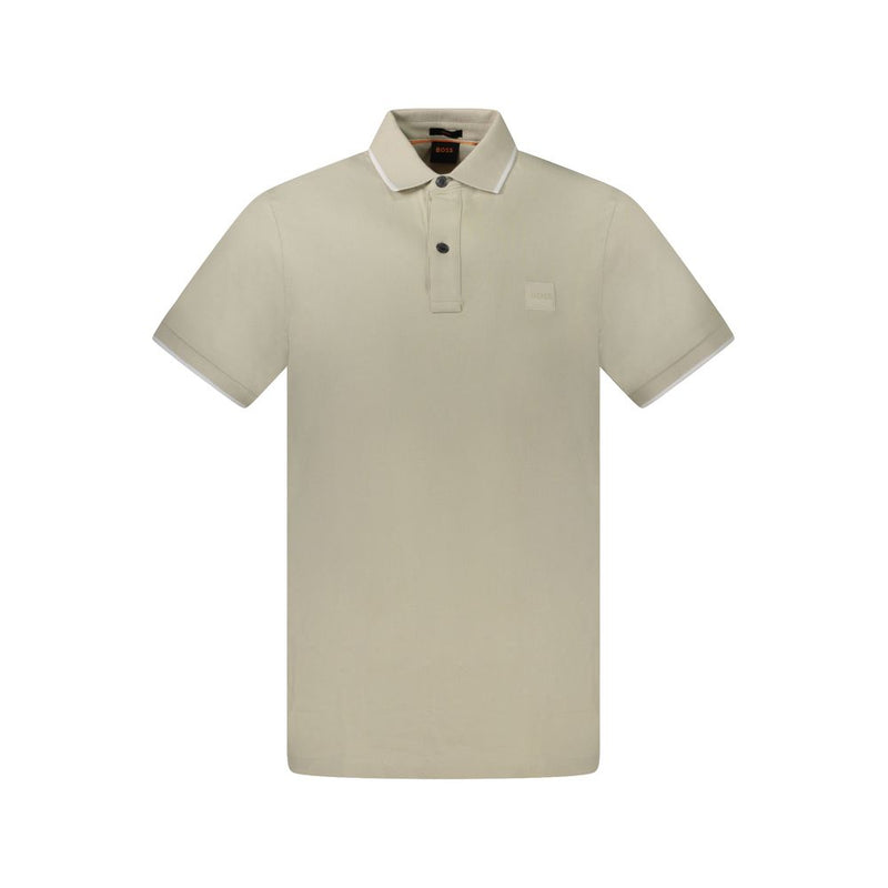 Beige Cotton Polo Shirt Hugo Boss