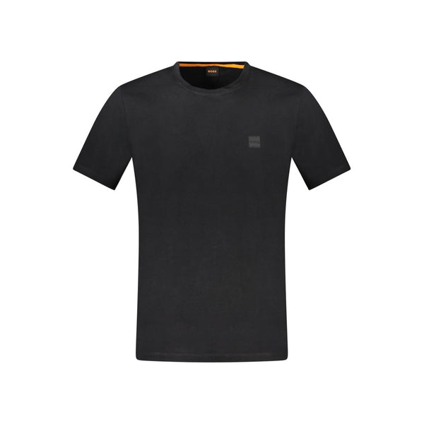 Black Cotton T-Shirt Hugo Boss