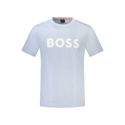 Light Blue Cotton T-Shirt Hugo Boss