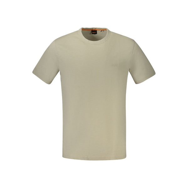 Beige Cotton T-Shirt Hugo Boss