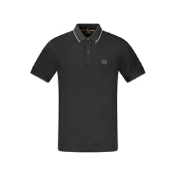 Black Cotton Polo Shirt Hugo Boss