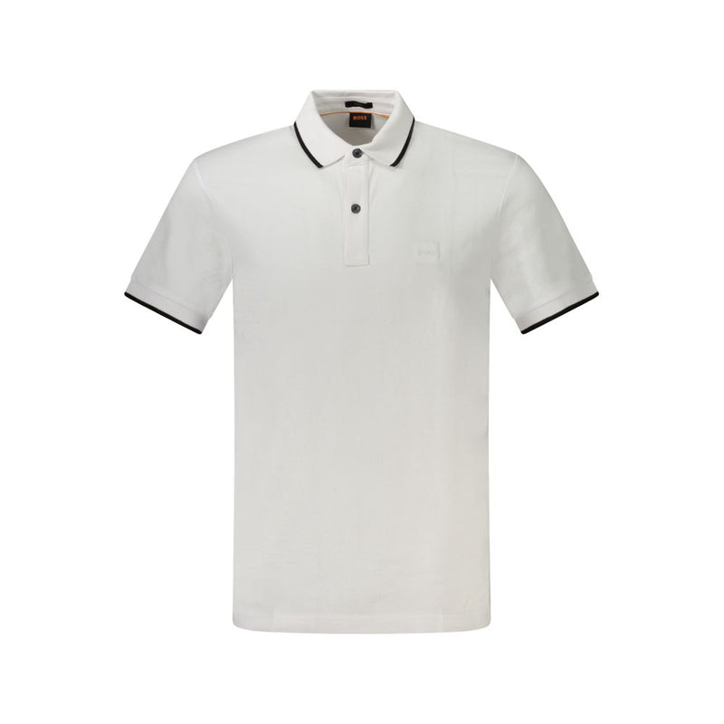 White Cotton Polo Shirt Hugo Boss